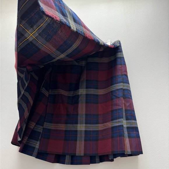 Vintage - Halpern’s Canada Blue Red Tartan Plaid Kilt Skirt - Picture 5 of 8